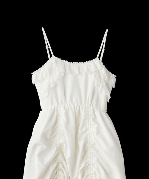 idem(イデム)の「lace drawstring onepiece / レースデザインドロストキャミワンピース(ワンピース・レディース・その他/ホワイト/ブルー/ブラック・FREE)」の8枚目の写真