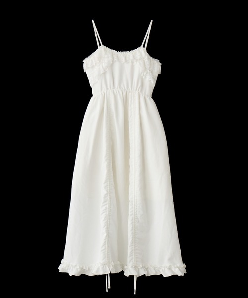 lace drawstring onepiece / レースデザインドロストキャミワンピース