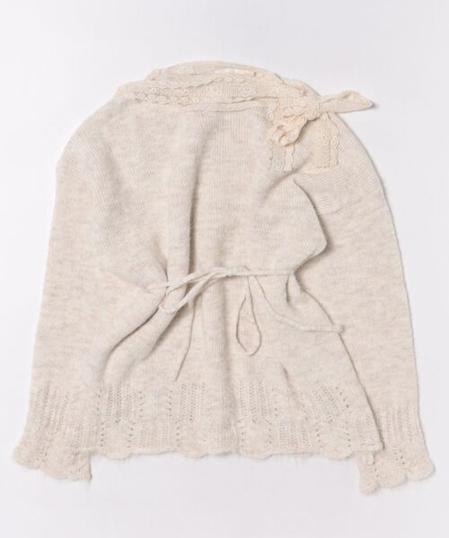 Lace Ladies(レースレディース)の「肩リボン レース シャギー ニット プルオーバー(ニット/セーター・レディース・グレー/チャコールグレー/アイボリー・FREE)」の11枚目の写真