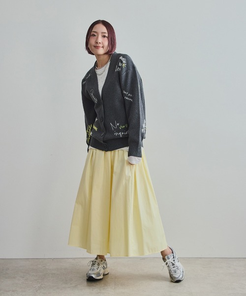 LHELBIE（レルビエ）の「刺繍ロゴニットカーディガン（カーディガン/ボレロ・レディース・グレー/ネイビー/アイボリー・M）」の9枚目の写真