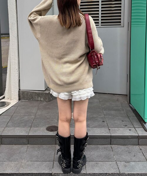 CIAOPANIC(チャオパニック)の「ストーンウォッシュニットカーディガン(カーディガン/ボレロ・レディース・アイボリー/ブラック/ブラウン/ネイビー/ピンク・FREE)」の19枚目の写真