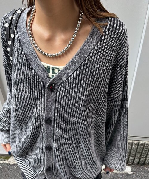 ストーンウォッシュニットカーディガン（カーディガン/ボレロ