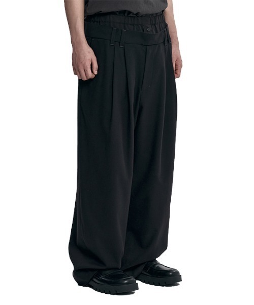 AJOBYAJO(アジョバイアジョ)の「AJOBYAJO/アジョバイアジョ/Double Layered Pants(スラックス・レディース・ブラック・XL/L)」の5枚目の写真
