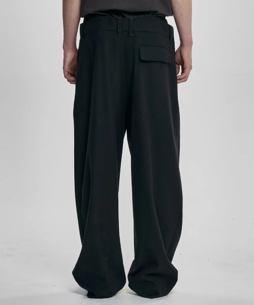 AJOBYAJO(アジョバイアジョ)の「AJOBYAJO/アジョバイアジョ/Double Layered Pants(スラックス・レディース・ブラック・XL/L)」の4枚目の写真