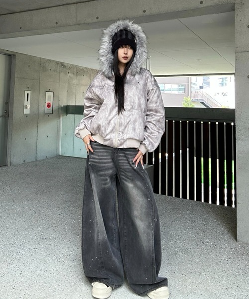 Wash Gray Fur Down Jacket（ダウンジャケット/コート）｜KsG