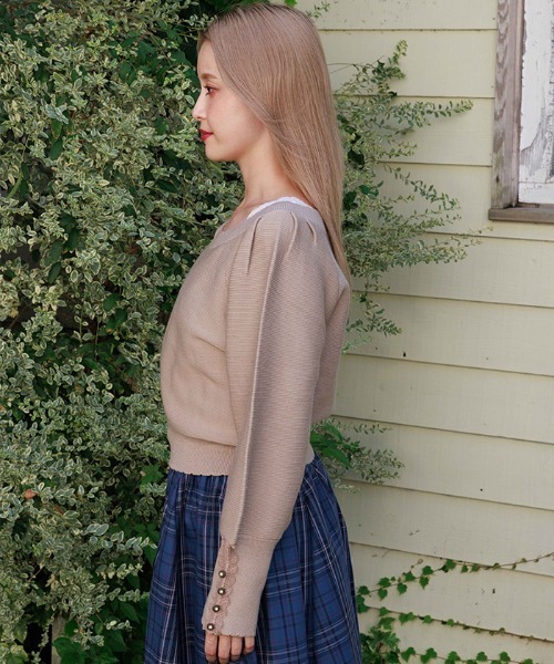 axes femme（アクシーズファム）の「オフショルニットプルオーバー（ニット/セーター・レディース・キナリ/モカ/ブラック・FREE）」の13枚目の写真