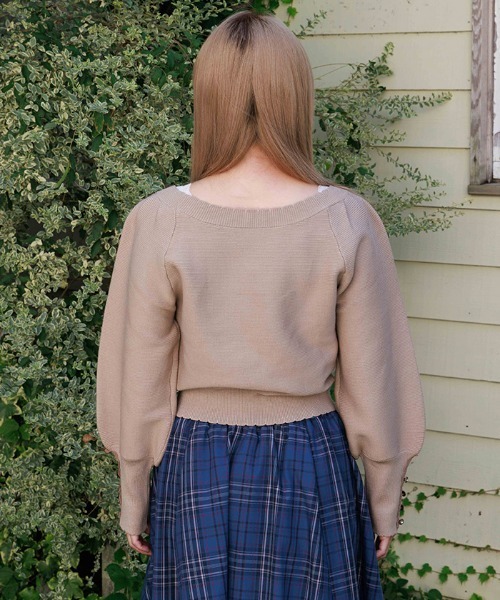 axes femme（アクシーズファム）の「オフショルニットプルオーバー（ニット/セーター・レディース・キナリ/モカ/ブラック・FREE）」の14枚目の写真