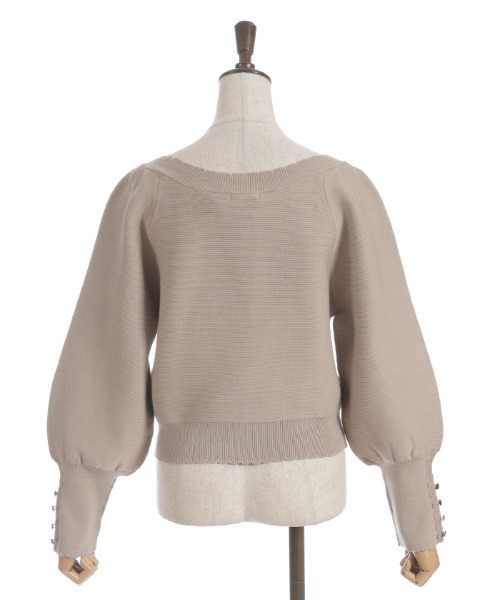 axes femme（アクシーズファム）の「オフショルニットプルオーバー（ニット/セーター・レディース・キナリ/モカ/ブラック・FREE）」の17枚目の写真