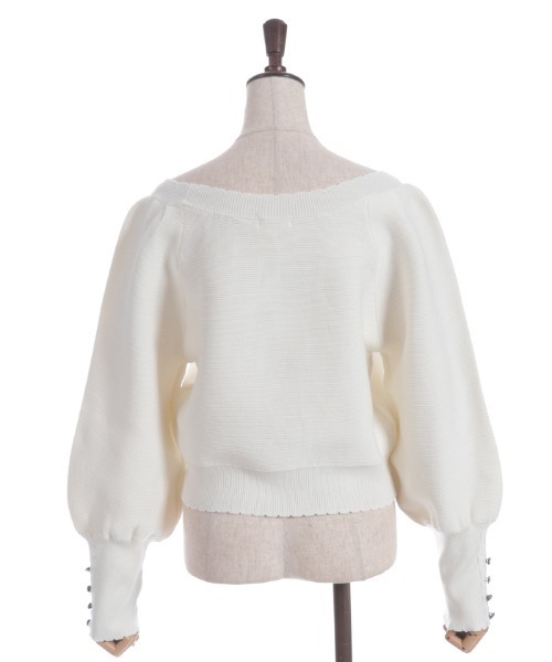 axes femme（アクシーズファム）の「オフショルニットプルオーバー（ニット/セーター・レディース・キナリ/モカ/ブラック・FREE）」の5枚目の写真