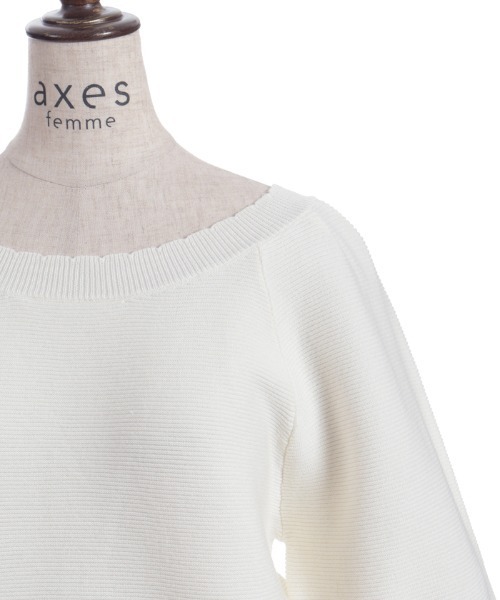 axes femme（アクシーズファム）の「オフショルニットプルオーバー（ニット/セーター・レディース・キナリ/モカ/ブラック・FREE）」の8枚目の写真
