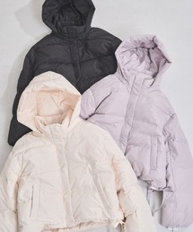 31 Sons de mode（トランテアン　ソン　ドゥ　モード）の「2025秋冬新作 サイドリボンフード付ショートダウン（ダウンジャケット/コート）」