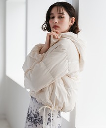 31 Sons de mode | 2025秋冬新作 サイドリボンフード付ショートダウン(ダウンジャケット/コート)