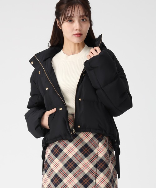 31 Sons de mode（トランテアン　ソン　ドゥ　モード）の「2025秋冬新作 サイドリボンフード付ショートダウン（ダウンジャケット/コート・レディース・ラベンダー/ブラック/アイボリー・S/M）」の13枚目の写真