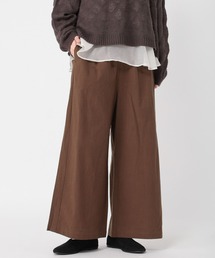 【WEB・一部地域限定】タックストレートワイドパンツ