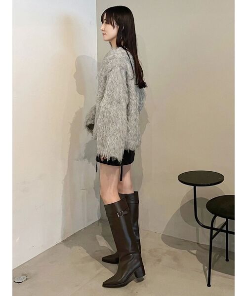 OUNNOUN（オウンノウン）の「【OUNNOUN】ロングシャギー2WAYオーバーサイズニット（ニット/セーター・レディース・その他1/グレー/ブルー/ベビーピンク・FREE）」の13枚目の写真