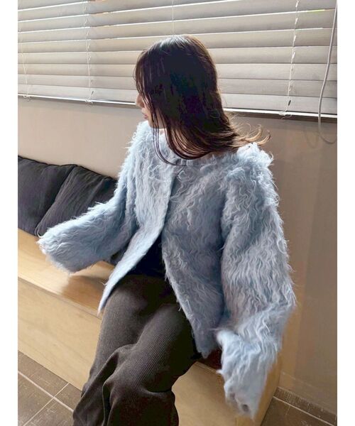 OUNNOUN（オウンノウン）の「【OUNNOUN】ロングシャギー2WAYオーバーサイズニット（ニット/セーター・レディース・その他1/グレー/ブルー/ベビーピンク・FREE）」の20枚目の写真