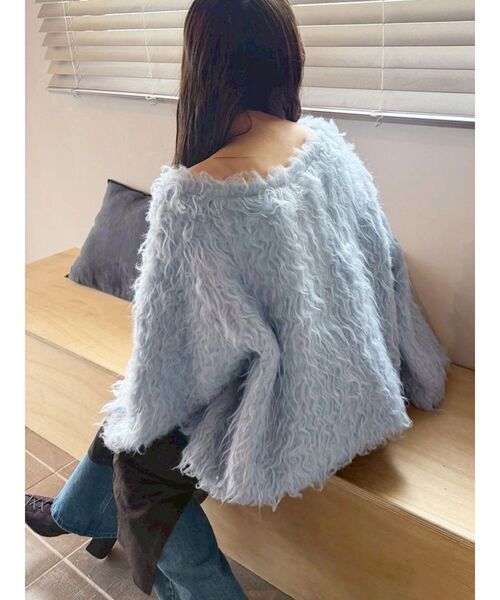 OUNNOUN（オウンノウン）の「【OUNNOUN】ロングシャギー2WAYオーバーサイズニット（ニット/セーター・レディース・その他1/グレー/ブルー/ベビーピンク・FREE）」の21枚目の写真