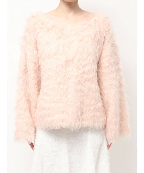 OUNNOUN（オウンノウン）の「【OUNNOUN】ロングシャギー2WAYオーバーサイズニット（ニット/セーター・レディース・その他1/グレー/ブルー/ベビーピンク・FREE）」の22枚目の写真