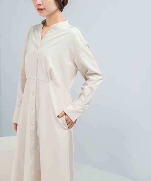 URBAN RESEARCH ROSSO WOMEN(アーバンリサーチ ロッソ)の「ウォッシャブルウエストマークワンピース(ワンピース・レディース・アイボリー/ブラック・FREE)」の9枚目の写真