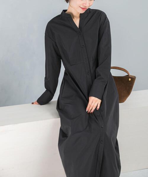 URBAN RESEARCH ROSSO WOMEN(アーバンリサーチ ロッソ)の「ウォッシャブルウエストマークワンピース(ワンピース・レディース・アイボリー/ブラック・FREE)」の12枚目の写真