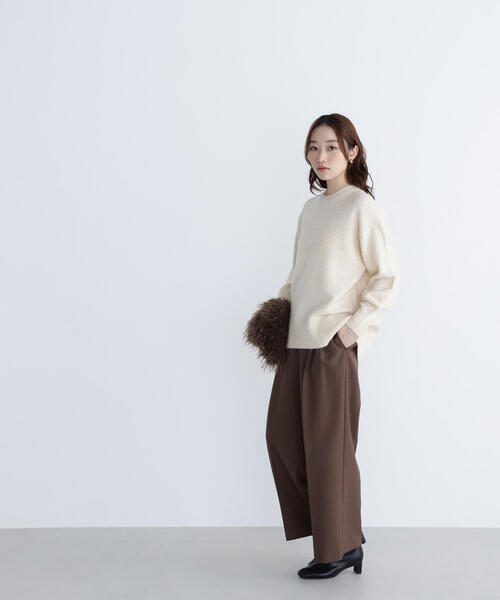NATURAL BEAUTY BASIC(ナチュラルビューティーベーシック)の「◇バックスリットミドルニット(ニット/セーター・レディース・グレー/オレンジ/ダークブルー/ベージュ・FREE)」の17枚目の写真