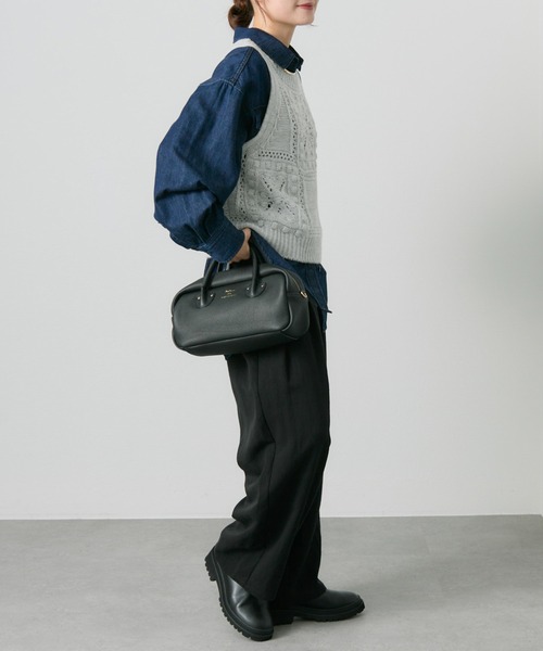 PUAL CE CIN（ピュアルセシン）の「ポップコーン編みニットベスト（ベスト・レディース・オートミール/グレー・FREE）」の13枚目の写真