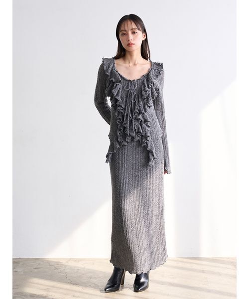 セール】ラッフルデザインニットプルオーバー（ニット/セーター