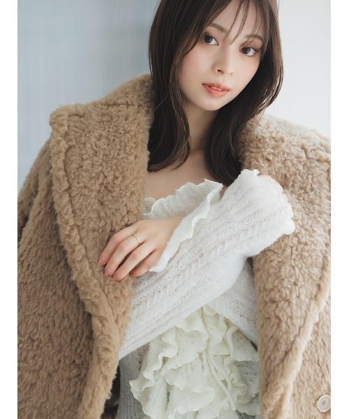 SNIDEL（スナイデル）の「ラッフルデザインニットプルオーバー（ニット/セーター・レディース・アイボリー/グレー/イエロー・F）」の10枚目の写真