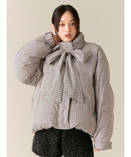 【LILY BROWN】recycleリボンダウンジャケット フラワー WEB限定カラー】recycleリボンダウン（ダウンジャケット/コート