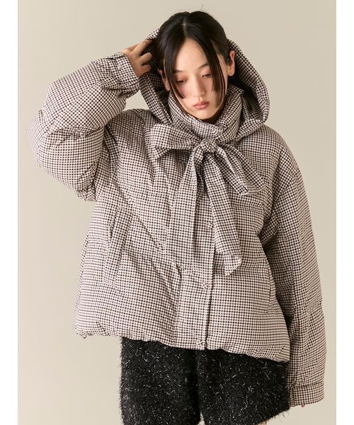 LILYBROWN リリーブラウン Recycleボウタイリボンダウンジャケット WEB限定カラー】recycleリボンダウン（ダウンジャケット/コート