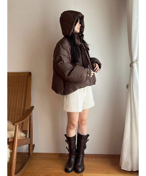 【完売】LilyBrown recycleリボンダウン ブラウン セール】【WEB限定カラー】recycleリボンダウン（ダウンジャケット