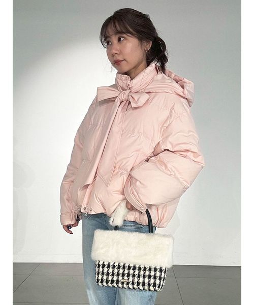 WEB限定カラー】recycleリボンダウン（ダウンジャケット/コート