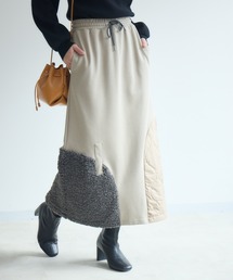 33℃ キルティング×ボア裏毛スカート