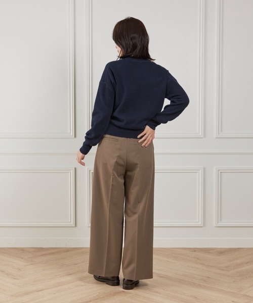 I.T.'S international（イッツインターナショナル）の「クルーネックニットプルオーバー《Melty air organic coton》（ニット/セーター・レディース・ネイビー/モカ/グレー/ブルーグレー・フリー）」の8枚目の写真