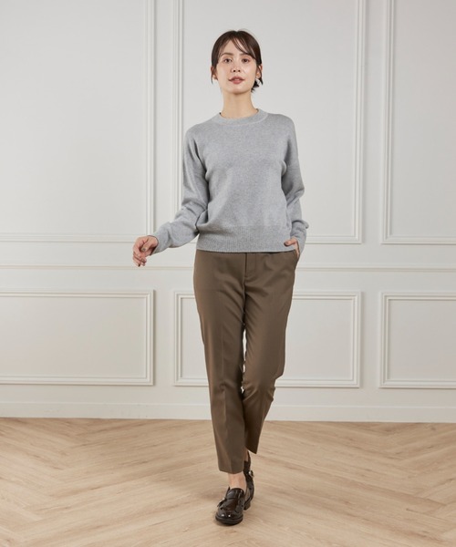 I.T.'S international（イッツインターナショナル）の「クルーネックニットプルオーバー《Melty air organic coton》（ニット/セーター・レディース・ネイビー/モカ/グレー/ブルーグレー・フリー）」の9枚目の写真