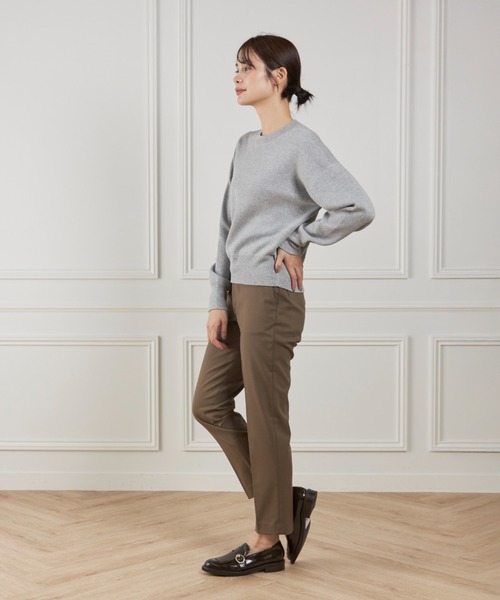 I.T.'S international（イッツインターナショナル）の「クルーネックニットプルオーバー《Melty air organic coton》（ニット/セーター・レディース・ネイビー/モカ/グレー/ブルーグレー・フリー）」の10枚目の写真