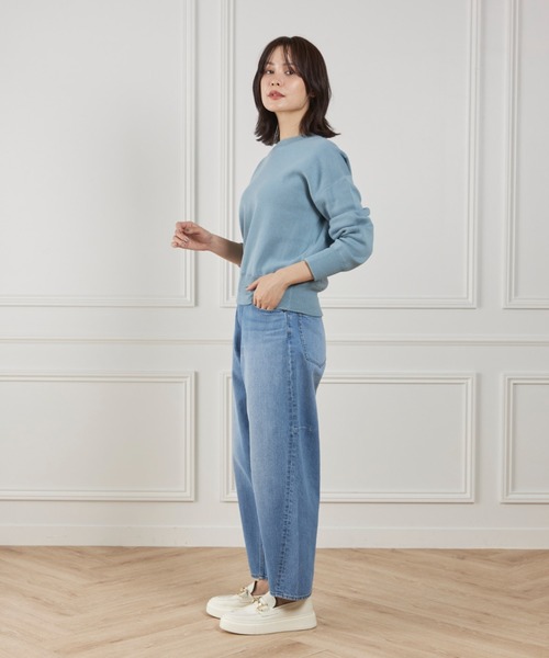 I.T.'S international（イッツインターナショナル）の「クルーネックニットプルオーバー《Melty air organic coton》（ニット/セーター・レディース・ネイビー/モカ/グレー/ブルーグレー・フリー）」の18枚目の写真