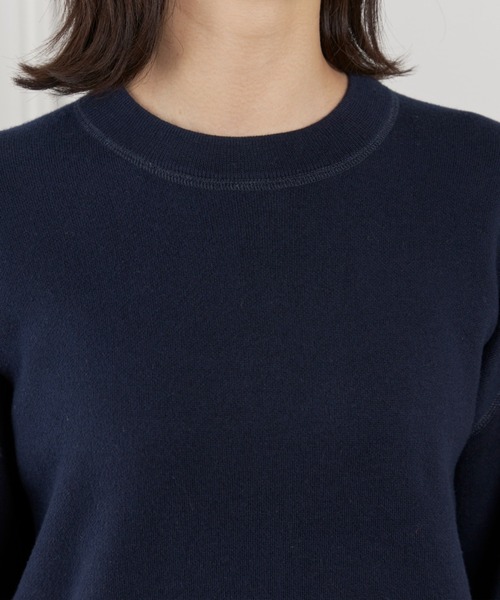 I.T.'S international（イッツインターナショナル）の「クルーネックニットプルオーバー《Melty air organic coton》（ニット/セーター・レディース・ネイビー/モカ/グレー/ブルーグレー・フリー）」の22枚目の写真