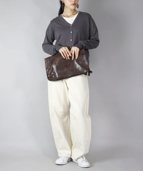 and it_（アンドイット）の「オーディナリーコットンニットVネックカーディガン（カーディガン/ボレロ・レディース・ブラック/チャコール・LL/M/L）」の10枚目の写真