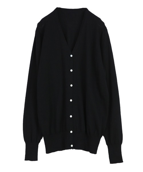 and it_（アンドイット）の「オーディナリーコットンニットVネックカーディガン（カーディガン/ボレロ・レディース・ブラック/チャコール・LL/M/L）」の11枚目の写真