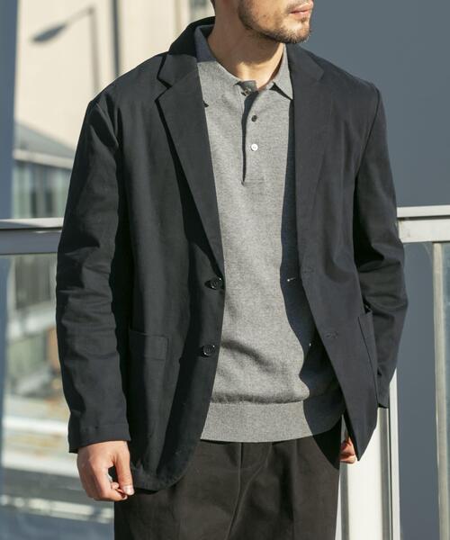 URBAN RESEARCH ROSSO MEN(アーバンリサーチロッソメン)の「『XLサイズあり』ピーチツイルストレッチシングルジャケット(その他アウター・メンズ・ブラック/ネイビー/ダークブラウン・MEDIUM/X-LARGE/LARGE)」の3枚目の写真