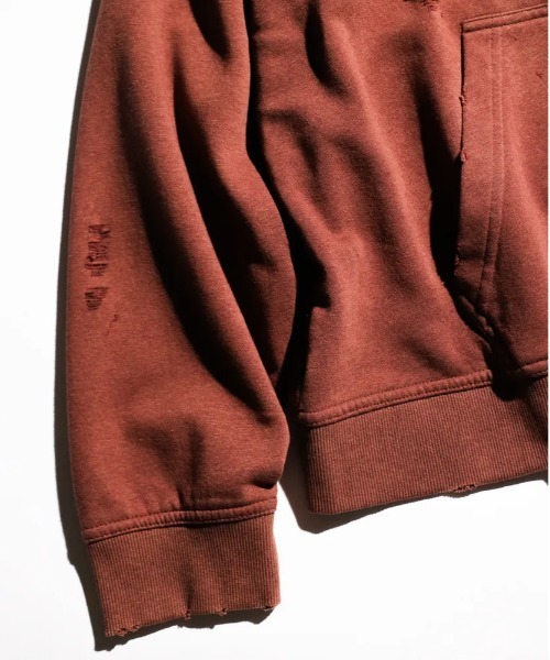 NIRVANA(ニルヴァーナ)の「THRIFTY LOOK スリフティルック / WORN-OUT BAND HOODIE "NIRVANA"(パーカー・メンズ・マルーン・LARGE/XX-LARGE)」の6枚目の写真