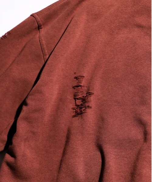 NIRVANA(ニルヴァーナ)の「THRIFTY LOOK スリフティルック / WORN-OUT BAND HOODIE "NIRVANA"(パーカー・メンズ・マルーン・LARGE/XX-LARGE)」の11枚目の写真