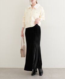 natural couture(ナチュラルクチュール)のベロアマーメイドスカート(スカート)
