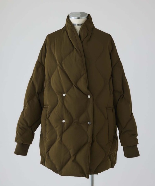 ジャケット・アウター RIM.ARK Widedouble-breastedCT RIM.ARK/リムアーク】Double breasted stole down CT/ダブルブレス