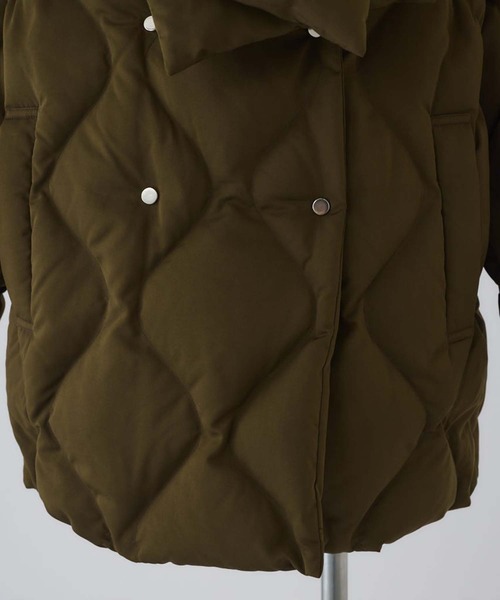 RIM.ARK（リムアーク）の「【RIM.ARK/リムアーク】Double breasted stole down CT/ダブルブレステッドストールダウンコート（ダウンジャケット/コート・レディース・ブラック/カーキ・FREE）」の16枚目の写真