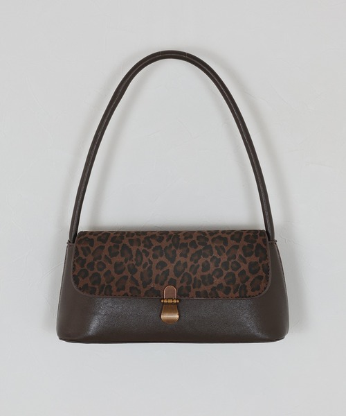 BLUEEAST(ブルーイースト)の「スウェードスクエアミニバッグ(ハンドバッグ・レディース・キャメル/レオパード/ブラック・FREE)」の14枚目の写真