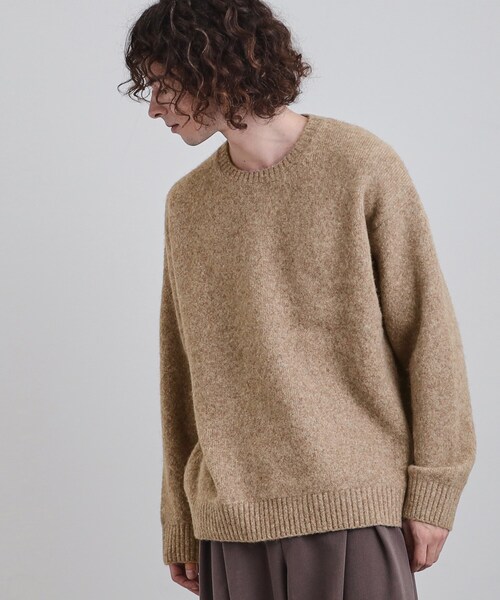 tk.TAKEO KIKUCHI（ティーケータケオキクチ）の「シャギープルオーバーニット（ニット/セーター・メンズ・ブラック/ライトブルー/グレー/ベージュ・02/03/04）」の4枚目の写真