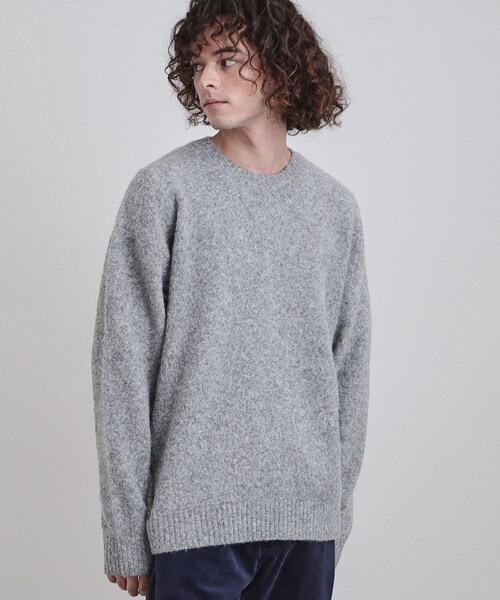 tk.TAKEO KIKUCHI（ティーケータケオキクチ）の「シャギープルオーバーニット（ニット/セーター・メンズ・ブラック/ライトブルー/グレー/ベージュ・02/03/04）」の5枚目の写真
