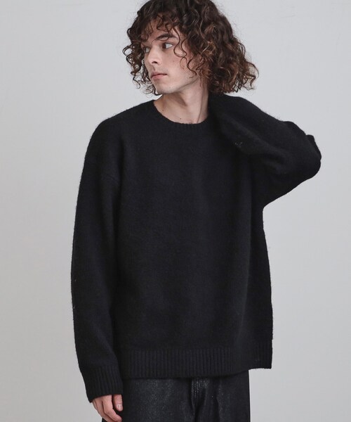 tk.TAKEO KIKUCHI（ティーケータケオキクチ）の「シャギープルオーバーニット（ニット/セーター・メンズ・ブラック/ライトブルー/グレー/ベージュ・02/03/04）」の9枚目の写真